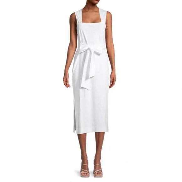 Vince Dresses & Skirts - VINCE Sleeveless Pima Cotton Dress In Optic White - MISSING SASH